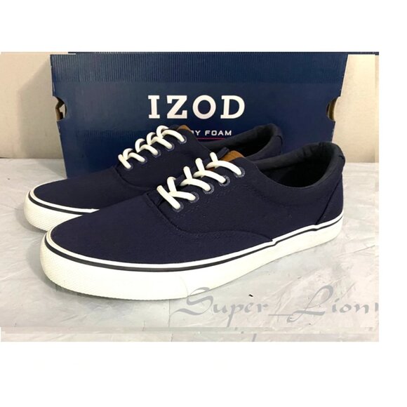 NEW IZOD Men's Rangley Canvas Lace-up Memory Foam Sneaker Shoes - Picture 4 of 8